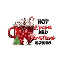 hot cocoa and christmas movies png