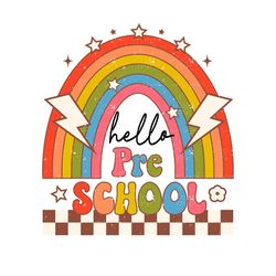 retro hello school color rainbow bundle