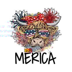 america highland cow sublimation