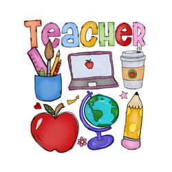 teacher hand drawn sublimation