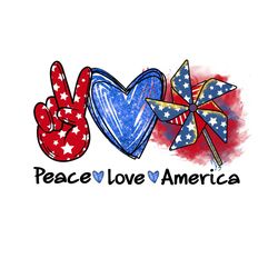 peace love america sublimation