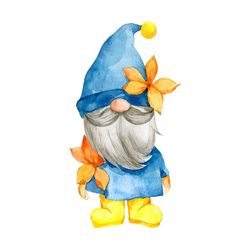 watercolor spring gnome illustration