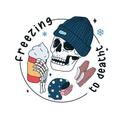 freezing to death winter skull png