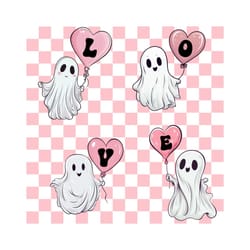 ghosts love heart cute valentine day png