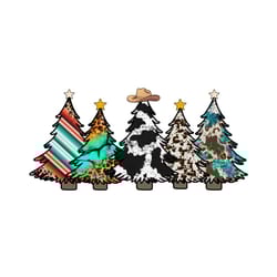 western cowhide christmas trees png