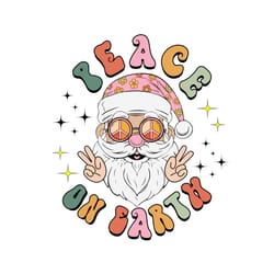 peace on earth santa retro christmas png
