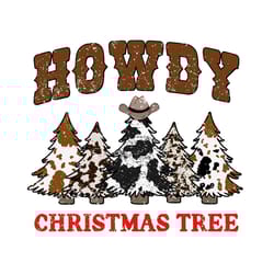 howdy christmas tree cowhide western png