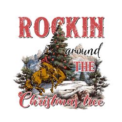 cowboy rockin around the christmas tree