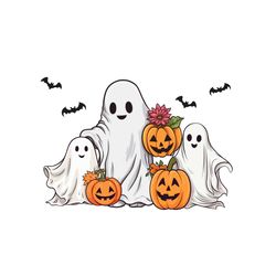 cute spooky ghost pumpkin halloween png