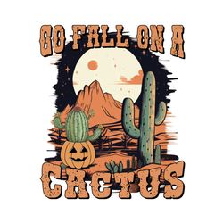 Cactus Pumpkin Western Halloween PNG