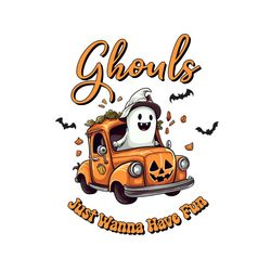 ghouls ghost halloween pumpkin fall png
