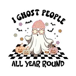 ghost spooky pumpkin retro halloween png