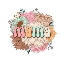 mama floral flower retro mothers day png