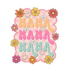 retro mama smiley face leopard mom png