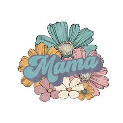 retro mama floral vintage mom flower png