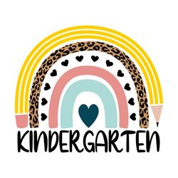 rainbow kindergarten svg
