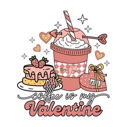 coffee is my valentine retro
