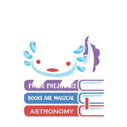axolotl book stack svg