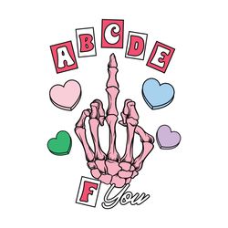 abcdef you funny valentine skeleton