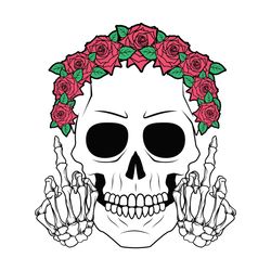 skeleton skull roses valentine