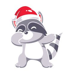 raccoon holiday cheer