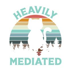 cat vintage heavily meditated yoga