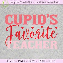 cupid's favorite teacher svg tshirt