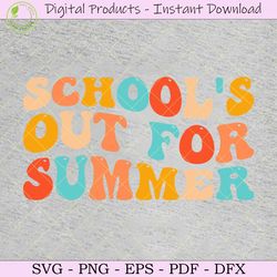 retro school's out for summer svg shirt
