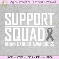 support squad brain cancer awareness svg