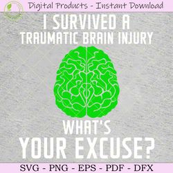 i survived a traumatic brain injury svg
