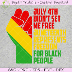 juneteenth freedom for black people svg