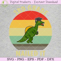 3rd grade nailed it svg tshirt design