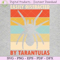 easily distracted by tarantulas tshirt