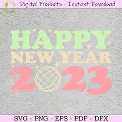 world happy new year 2023 svg tshirt
