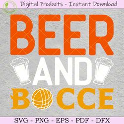 beer and bocce svg tshirt design