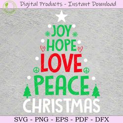 joy hope love peace christmas svg shirt