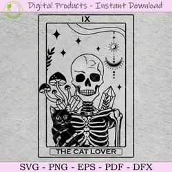 tarot card the cat lover svg cut png