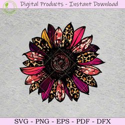 leopard bright sunflower png sublimation