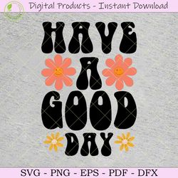 have a good day retro smiley face