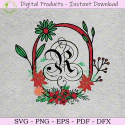 Flower Alphabet SVG