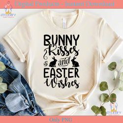 bunny kisses and easter wishes svg shirt