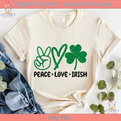 peace love irish st patrick's day svg