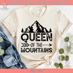 queen of the mountains hiking svg file