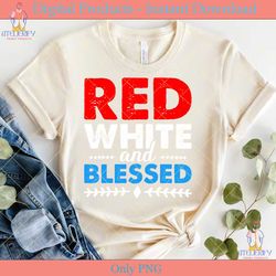 red white and blessed 4th of july svg