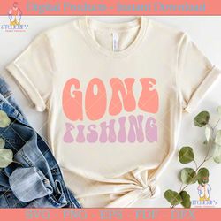 gone fishing retro svg design