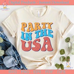 party in the usa retro svg design