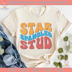 star spangled stud retro svg design