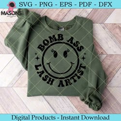 somebody's bomb ass lash artist svg