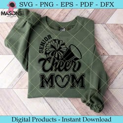 senior cheer mom svg cut file png