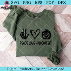 peace love halloween svg tshirt design